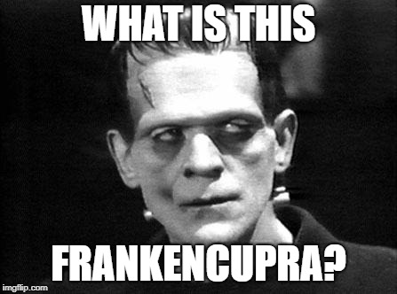 frankenstein | WHAT IS THIS; FRANKENCUPRA? | image tagged in frankenstein | made w/ Imgflip meme maker