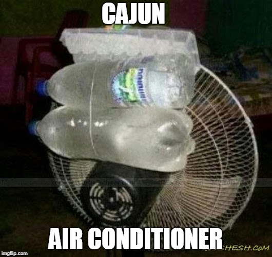 Cajun Air Conditioner |  CAJUN; AIR CONDITIONER | image tagged in cajun,air conditioner | made w/ Imgflip meme maker