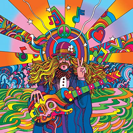 Howie Green Hippie Musician Decorative Psychedelic Pop Modern Ar Blank Meme Template