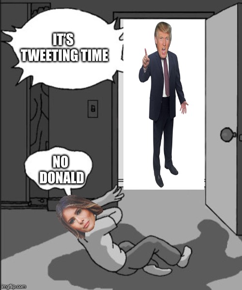 Donald Trump  | IT’S TWEETING TIME; NO DONALD | image tagged in its time | made w/ Imgflip meme maker