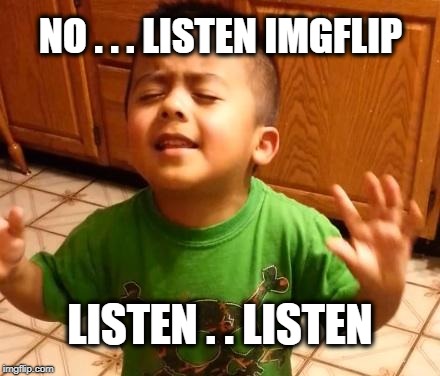 Listen Linda  | NO . . . LISTEN IMGFLIP; LISTEN . . LISTEN | image tagged in listen linda,much wow,new streams,weird,you're doing it wrong,that face you make when | made w/ Imgflip meme maker