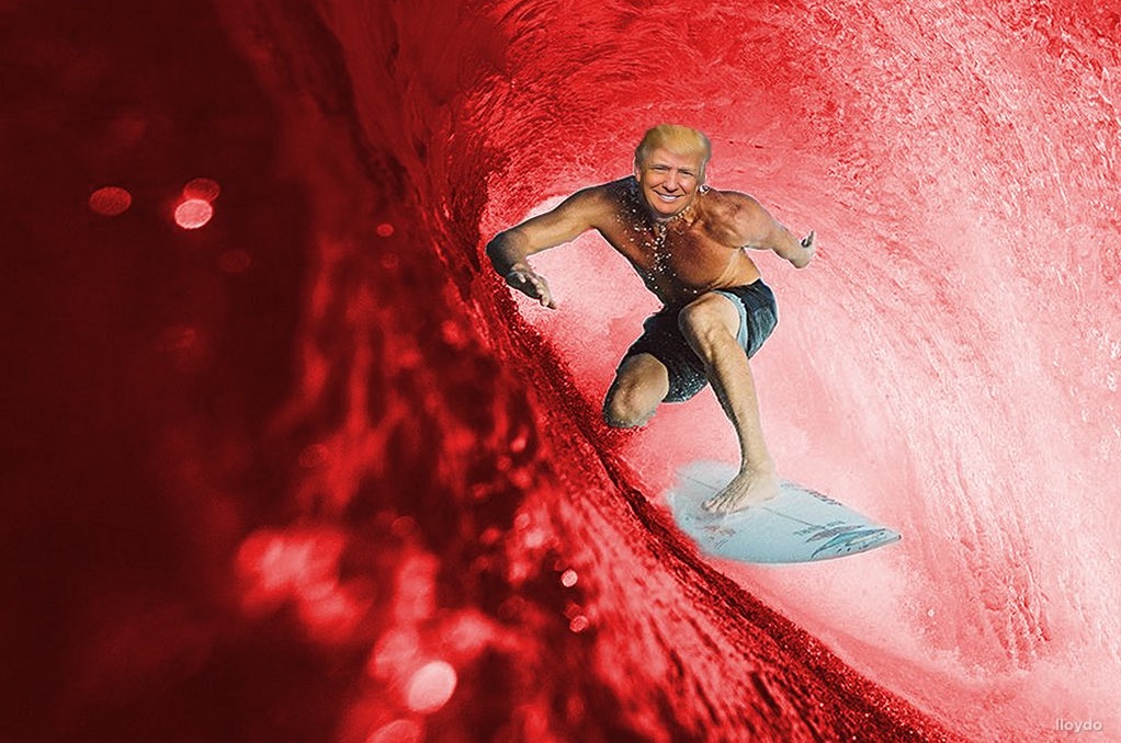 Red Tsunami Blank Meme Template