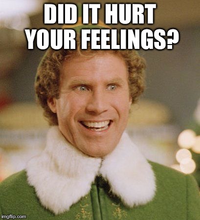 Buddith | DID IT HURT YOUR FEELINGS? | image tagged in buddith | made w/ Imgflip meme maker