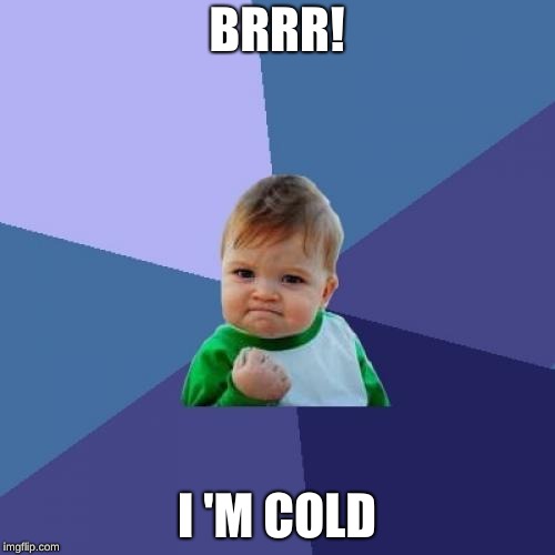 Success Kid | BRRR! I 'M COLD | image tagged in memes,success kid | made w/ Imgflip meme maker