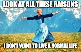 Look At All These | LOOK AT ALL THESE RAISONS; I DON'T WANT TO LIVE A NORMAL LIFE | image tagged in memes,look at all these | made w/ Imgflip meme maker