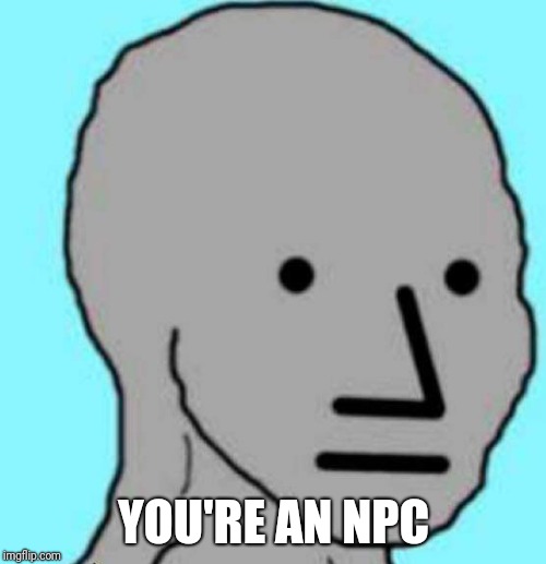 YOU'RE AN NPC | made w/ Imgflip meme maker