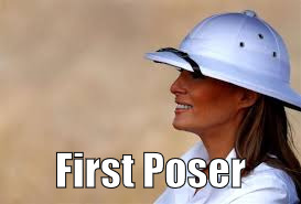 First Poser | image tagged in melania trump | made w/ Imgflip meme maker