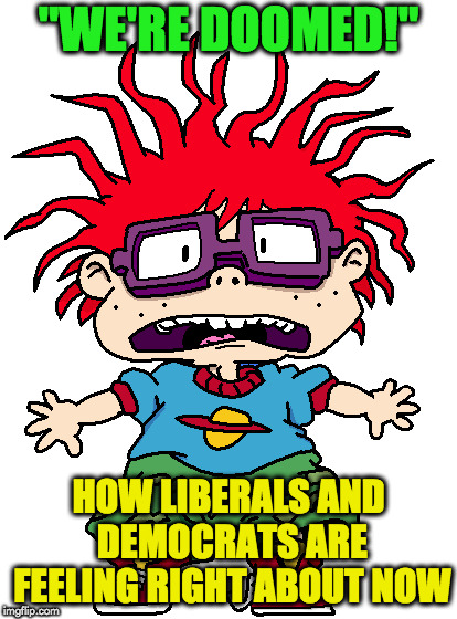 we're doomed | "WE'RE DOOMED!"; HOW LIBERALS AND DEMOCRATS ARE FEELING RIGHT ABOUT NOW | image tagged in political meme | made w/ Imgflip meme maker