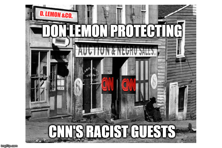 Maybe CNN should fire Don Lemon for not shutting down those guests. | D. LEMON &CO. DON LEMON PROTECTING; CNN'S RACIST GUESTS | image tagged in auction building | made w/ Imgflip meme maker