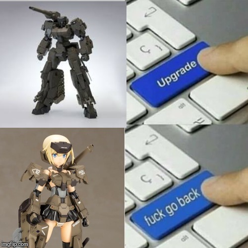 image tagged in upgrade go back,model kits | made w/ Imgflip meme maker