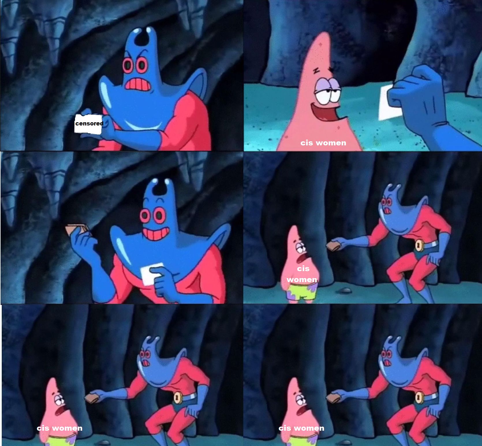 No "patrick star wallet" memes have been featured yet. 