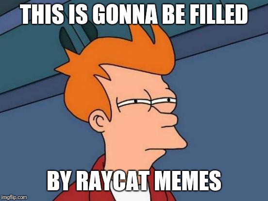Futurama Fry | THIS IS GONNA BE FILLED; BY RAYCAT MEMES | image tagged in memes,futurama fry | made w/ Imgflip meme maker