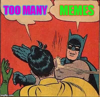 Batman Slapping Robin Meme | TOO MANY MEMES | image tagged in memes,batman slapping robin | made w/ Imgflip meme maker