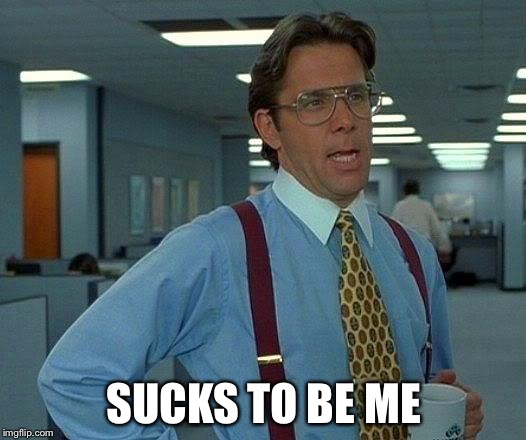 That Would Be Great Meme | SUCKS TO BE ME | image tagged in memes,that would be great | made w/ Imgflip meme maker