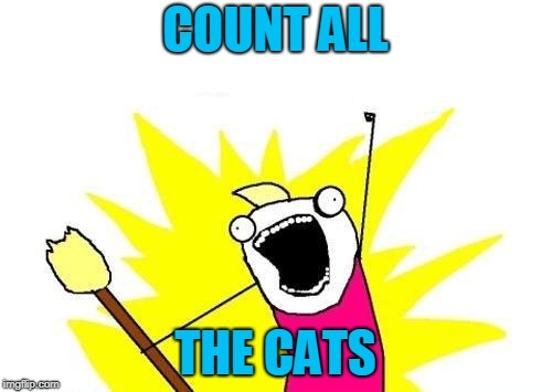 X All The Y Meme | COUNT ALL THE CATS | image tagged in memes,x all the y | made w/ Imgflip meme maker