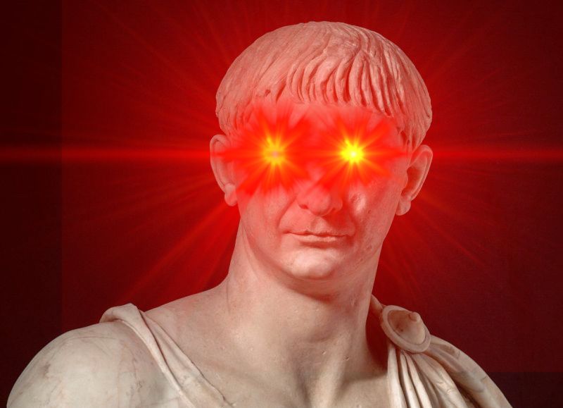 Caption this Meme. aka: Roman Empire red eyes. 