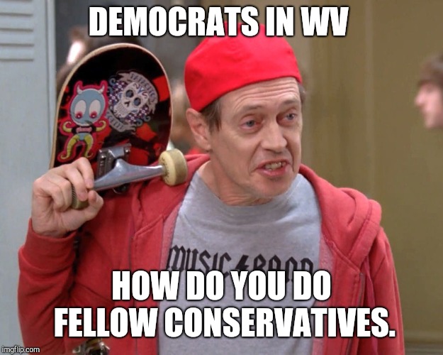 Democrats in wv | DEMOCRATS IN WV; HOW DO YOU DO FELLOW CONSERVATIVES. | image tagged in steve buscemi fellow kids | made w/ Imgflip meme maker