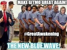 The New Blue Wave... #GITMO! #MAGA #MakeGitmoGreatAgain | MAKE GITMO GREAT AGAIN! #GreatAwakening | image tagged in the new blue wave,guantanamo,qanon,the great awakening,maga,funny memes | made w/ Imgflip meme maker