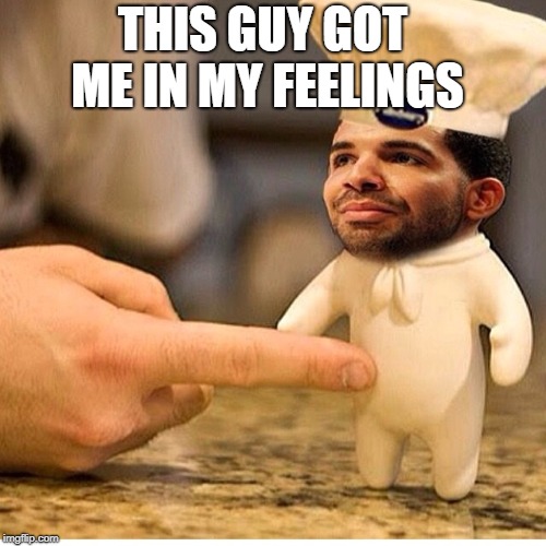 drake when people touch him | THIS GUY GOT ME IN MY FEELINGS | image tagged in drake meme,in my feelings | made w/ Imgflip meme maker