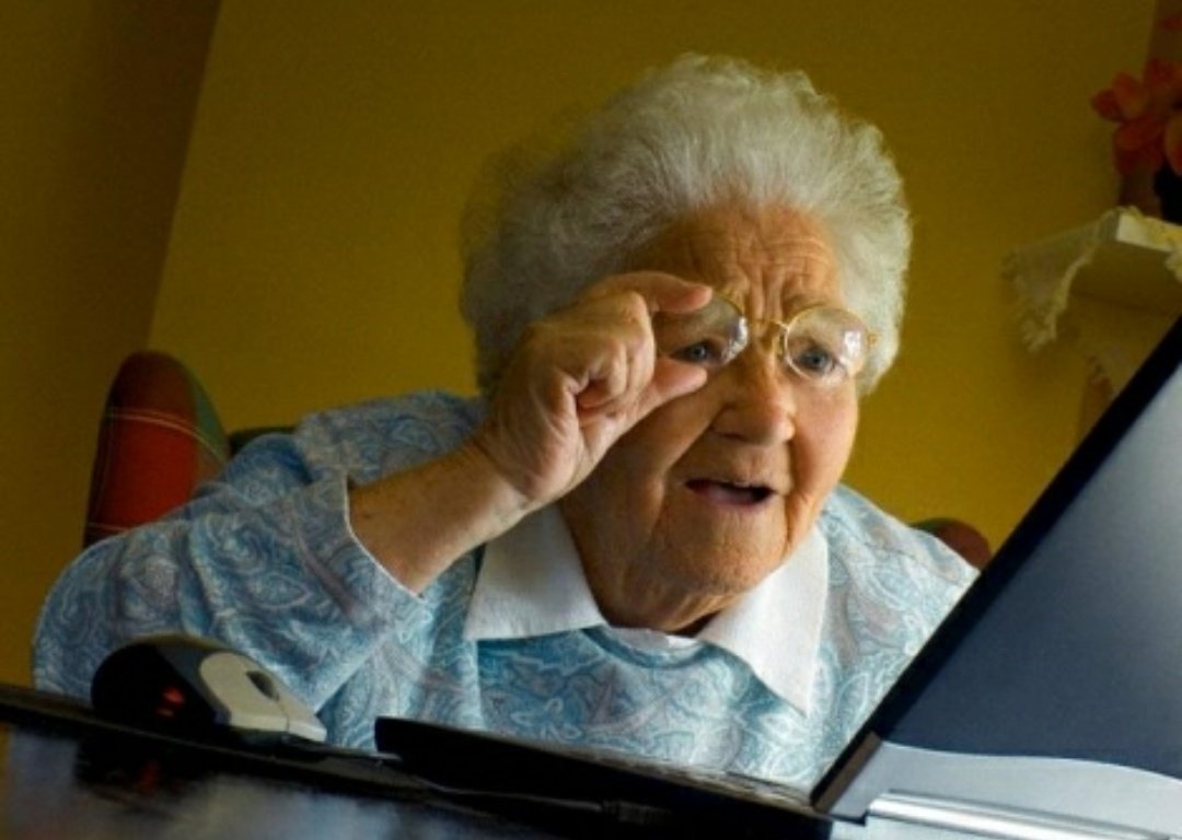 Elderly Woman Blank Meme Template