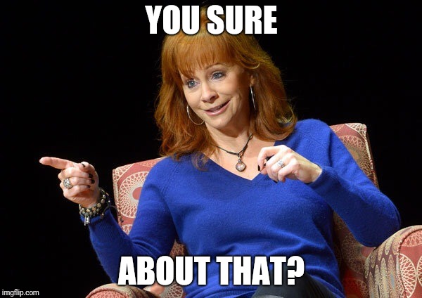 Reba McEntire | YOU SURE ABOUT THAT? | image tagged in reba mcentire | made w/ Imgflip meme maker
