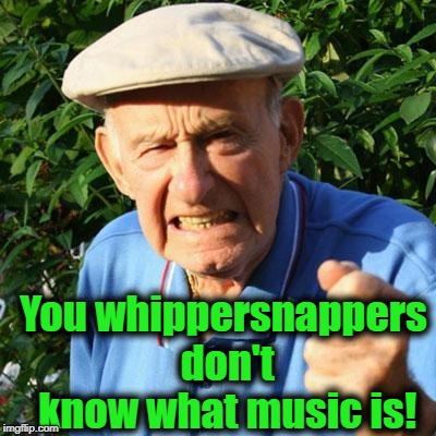 angry old man | You whippersnappers don't know what music is! | image tagged in angry old man | made w/ Imgflip meme maker