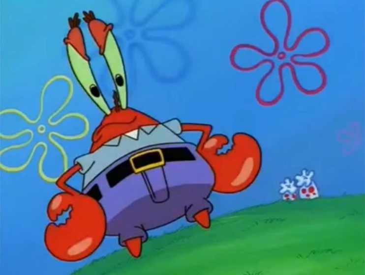 Caught In the Act Krabs Blank Meme Template