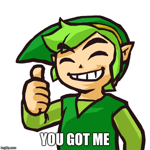 Happy Link | YOU GOT ME | image tagged in happy link | made w/ Imgflip meme maker