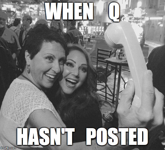 WHEN    Q; HASN'T   POSTED | made w/ Imgflip meme maker