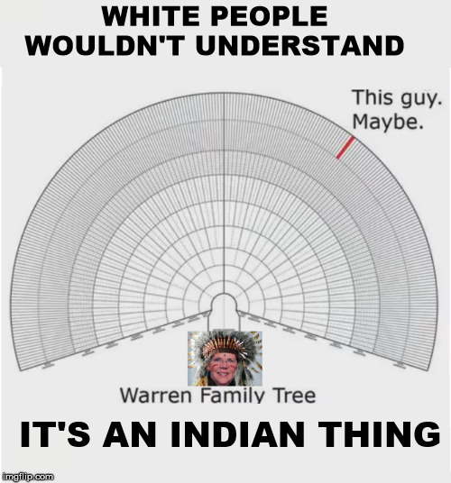 WHITE PEOPLE WOULDN'T UNDERSTAND; IT'S AN INDIAN THING | image tagged in elizabeth warren,full retard senator elizabeth warren,liberal logic,cultural appropriation,democrats | made w/ Imgflip meme maker