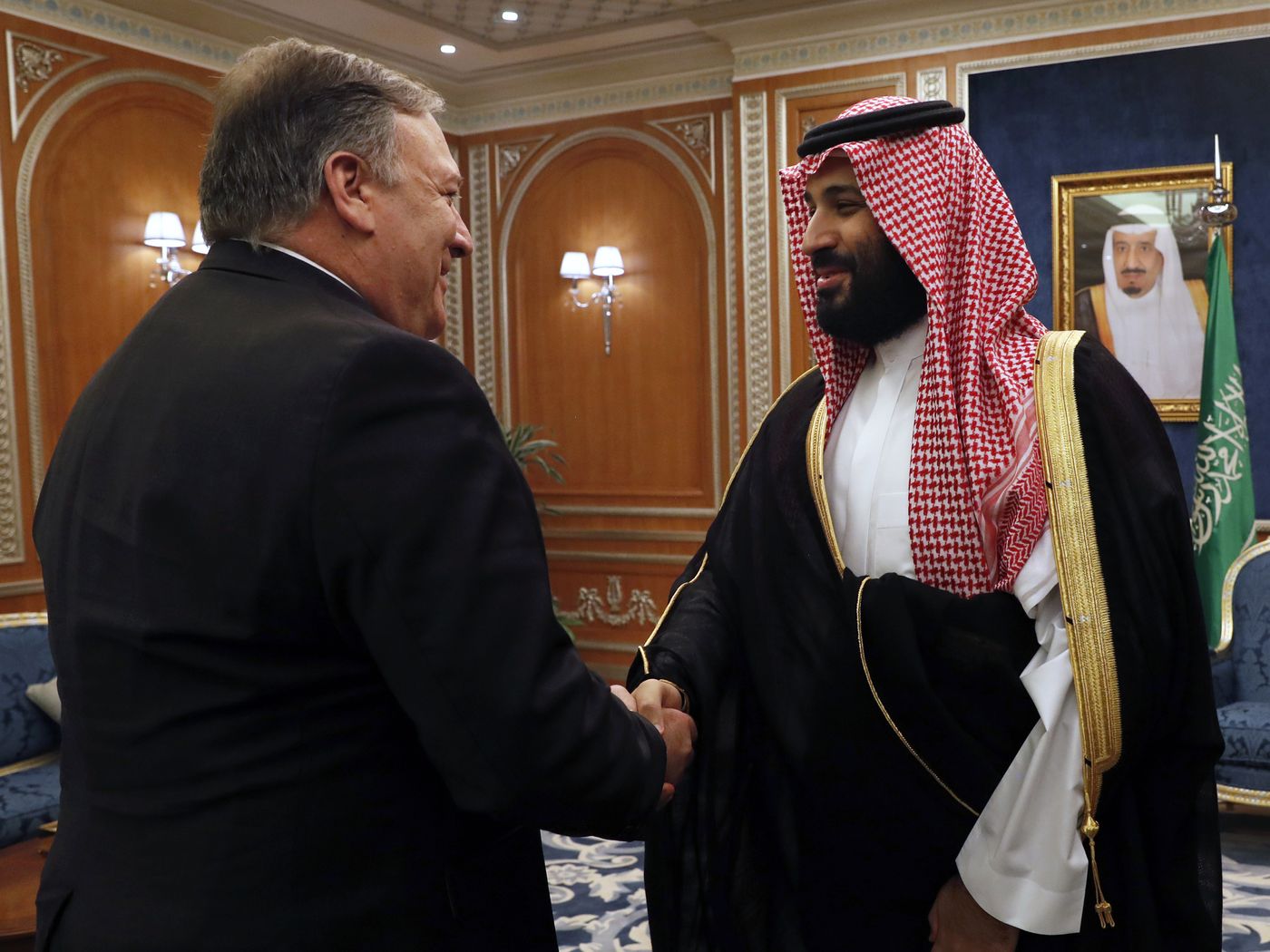 Pompeo and MBS Blank Meme Template