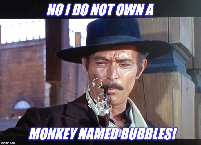 NO I DO NOT OWN A MONKEY NAMED BUBBLES! | made w/ Imgflip meme maker