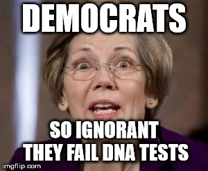 Full Retard Senator Elizabeth Warren | DEMOCRATS; SO IGNORANT THEY FAIL DNA TESTS | image tagged in full retard senator elizabeth warren | made w/ Imgflip meme maker