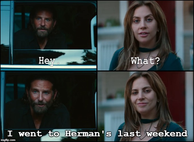  I went to Herman's last weekend | image tagged in a star is born | made w/ Imgflip meme maker
