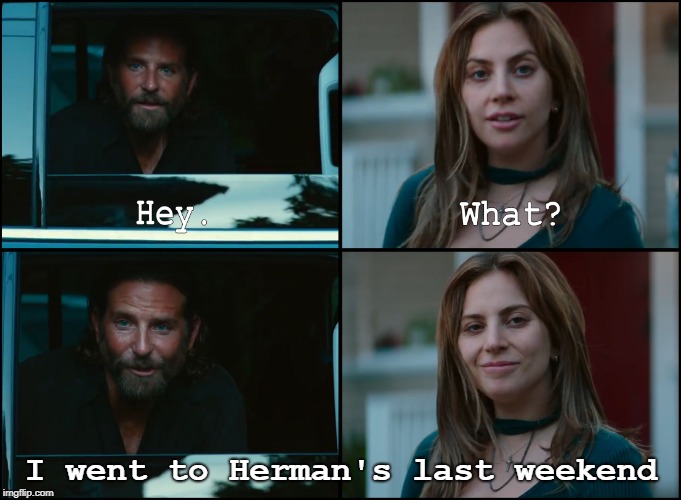 A Star Is Born | I went to Herman's last weekend | image tagged in a star is born | made w/ Imgflip meme maker