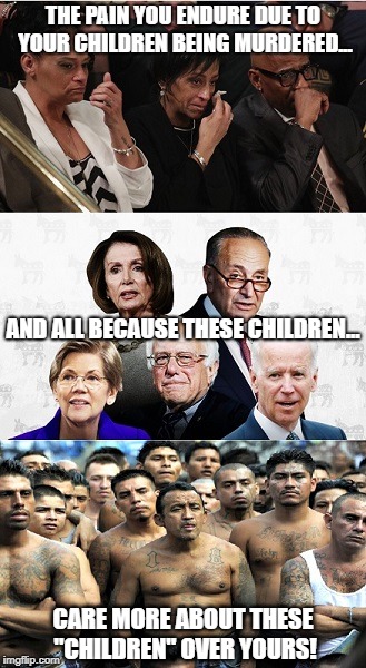 Democrats Need New Voters | THE PAIN YOU ENDURE DUE TO YOUR CHILDREN BEING MURDERED... AND ALL BECAUSE THESE CHILDREN... CARE MORE ABOUT THESE "CHILDREN" OVER YOURS! | image tagged in democrats,victims,ms13,illegal immigration,build a wall,murder | made w/ Imgflip meme maker