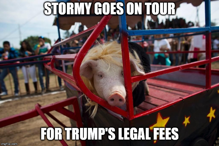 STORMY GOES ON TOUR; FOR TRUMP'S LEGAL FEES | made w/ Imgflip meme maker