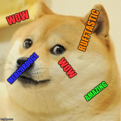 Doge | WOW; RUFFTASTIC; WOW; MERCURDOGE; AMAZING | image tagged in memes,doge | made w/ Imgflip meme maker