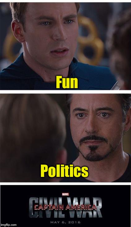 Tony didn’t win.  I just didn’t have any submissions left for Fun | Fun; Politics | image tagged in memes,marvel civil war 1,categories,imgflip | made w/ Imgflip meme maker