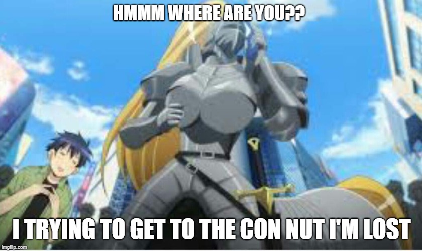 HMMM WHERE ARE YOU?? I TRYING TO GET TO THE CON NUT I'M LOST | image tagged in lost centaur in a city | made w/ Imgflip meme maker