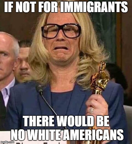 #BELIEVEWOMEN | IF NOT FOR IMMIGRANTS; THERE WOULD BE NO WHITE AMERICANS | image tagged in believewomen | made w/ Imgflip meme maker