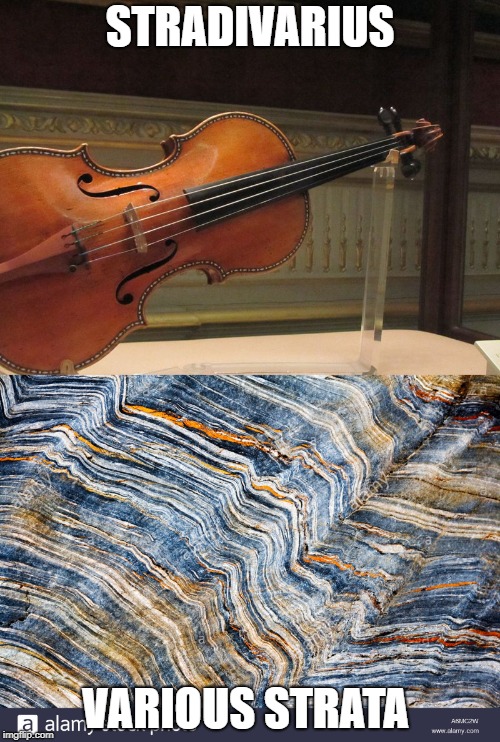 STRADIVARIUS; VARIOUS STRATA | image tagged in memes | made w/ Imgflip meme maker