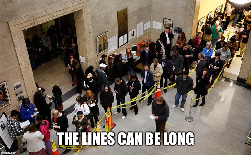 THE LINES CAN BE LONG | made w/ Imgflip meme maker