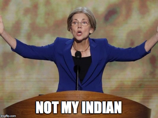 Not even my 1/1024th indian | NOT MY INDIAN | image tagged in elizabeth warren | made w/ Imgflip meme maker