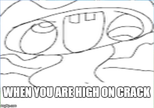 When your high | WHEN YOU ARE HIGH ON CRACK | image tagged in crack | made w/ Imgflip meme maker