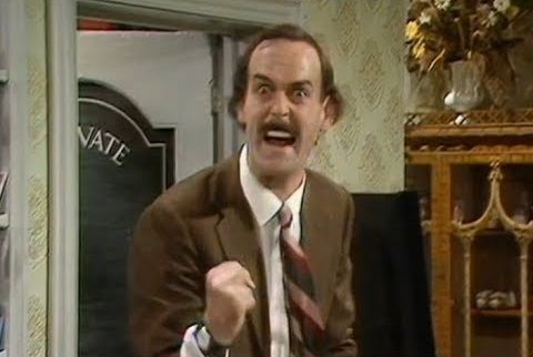Angry Basil Fawlty Blank Meme Template