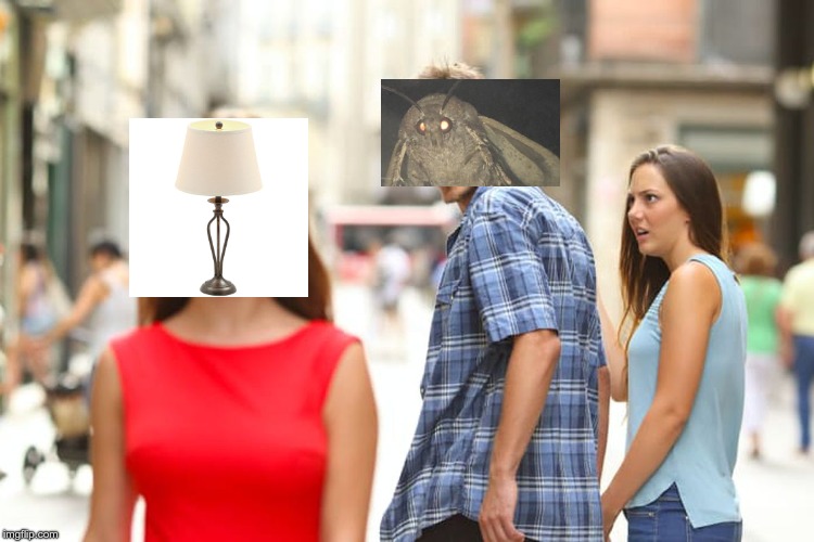 Moth to the light... | image tagged in memes,distracted boyfriend,moth meme,lamp meme | made w/ Imgflip meme maker