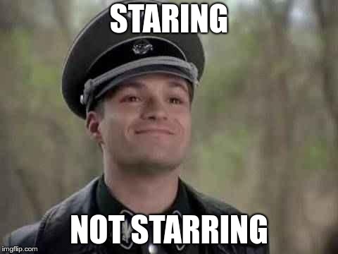 grammar nazi | STARING NOT STARRING | image tagged in grammar nazi | made w/ Imgflip meme maker