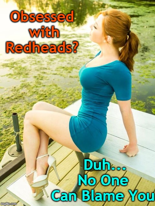 Redhead Obsession Meme #42 | Obsessed with Redheads? Duh... No One Can Blame You | image tagged in vince vance,redheads,girls,obsessed,the perfect girl,hot girl | made w/ Imgflip meme maker