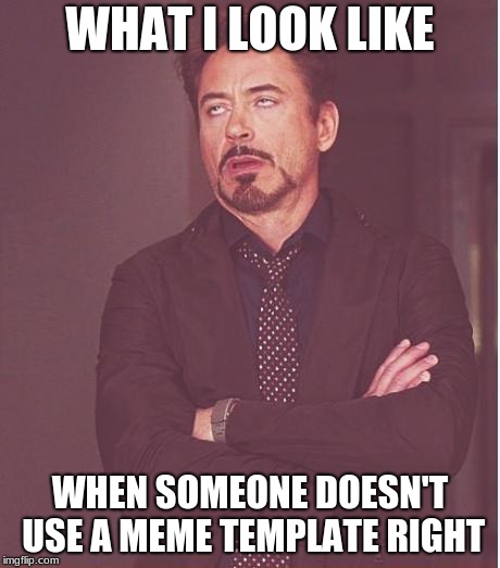 That face you make | WHAT I LOOK LIKE; WHEN SOMEONE DOESN'T USE A MEME TEMPLATE RIGHT | image tagged in that face you make | made w/ Imgflip meme maker